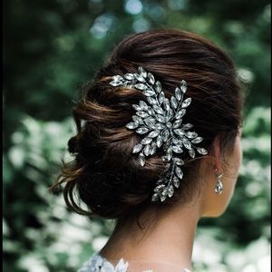 Hair Comb Rhinestones Bridal Hair Silver NEW